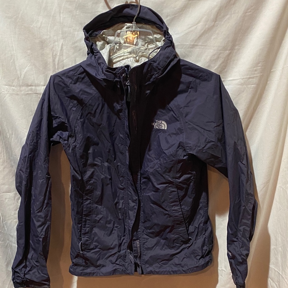 The North Face Dark Blue Hooded Jacket Raincoat